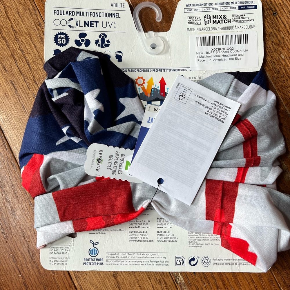 NWT Buff Adult Stars and Stripes Multifunctional Headwear - Picture 3 of 3